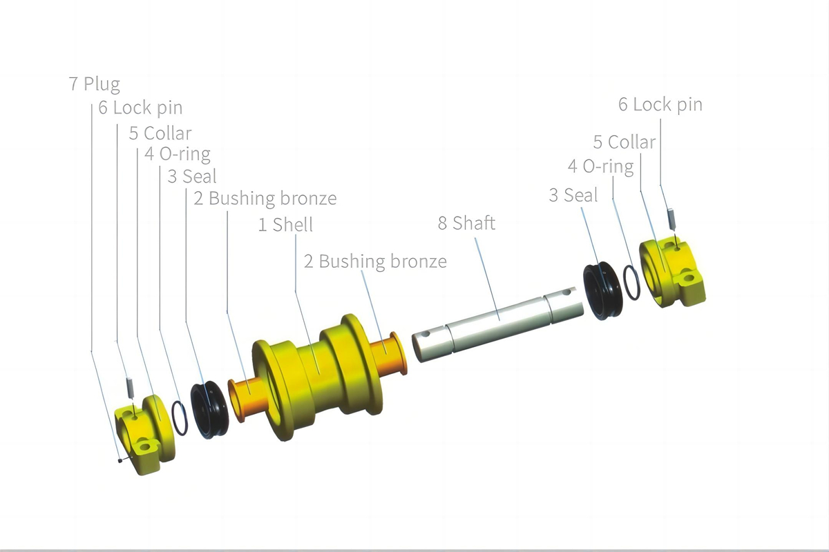 Bulldozer Double Flange Track Roller D9G 8P5604